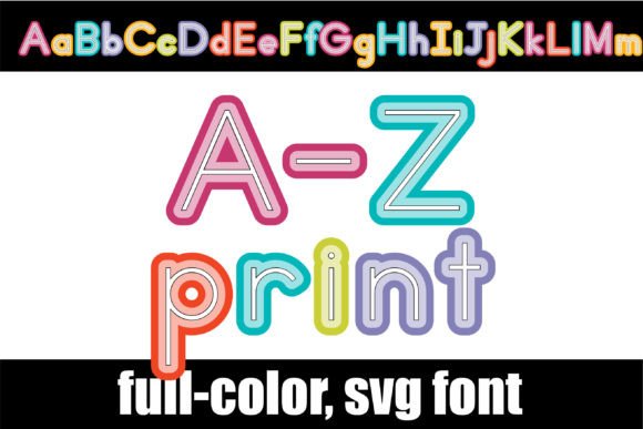 A-z Print: A Colorful Display Font for Modern Web Design