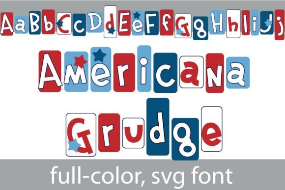 Americana Grudge: A Whimsical Color Font for Bold Campaigns