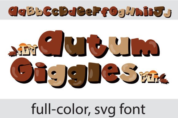 Autumn Giggles: A Playful Color Font for Branding
