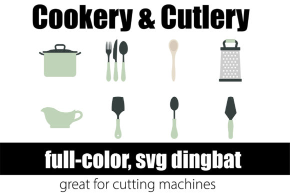 Cookery and Cutlery: A Color Font for Food Campaigns