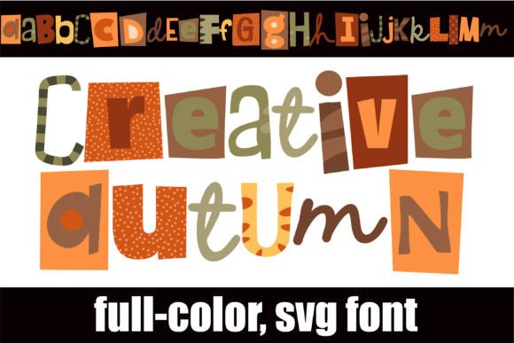 Creative Autumn: A Color Font for Editorial Design