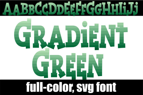 Gradient Green: A Vibrant Serif Font for Handmade Brands