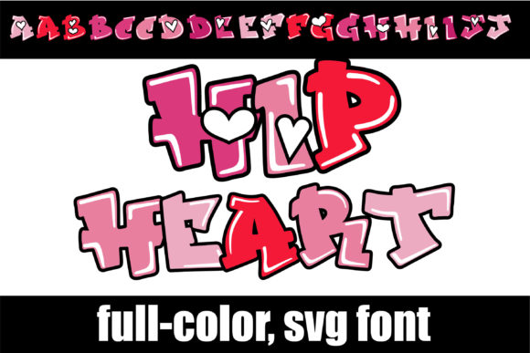Hip Heart: A Colorful Display Font for Editorial Design