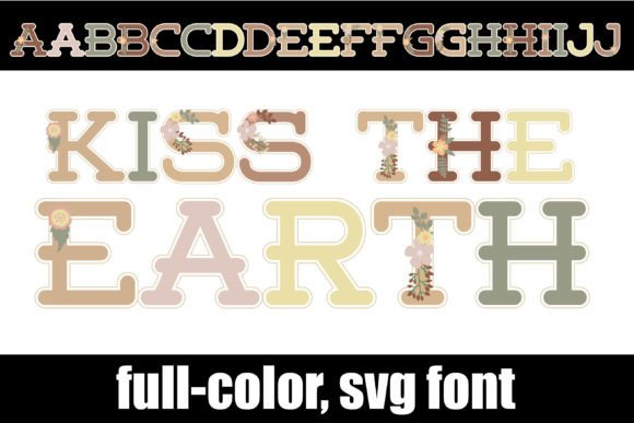 Kiss the Earth: A Floral Serif Font for Handmade Brands