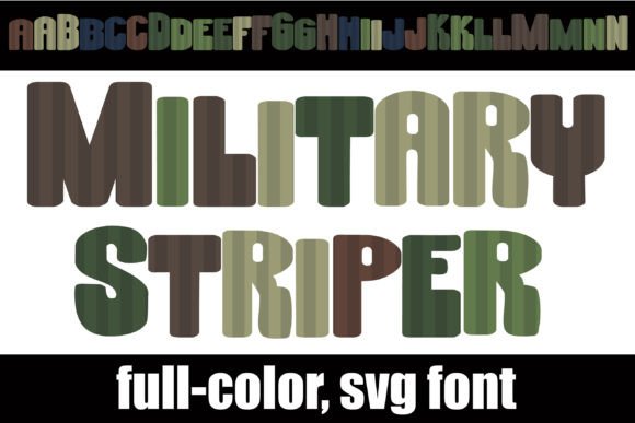 Military Striper: A Bold Color Font for Web Headers