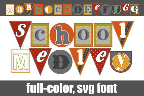 School Medley: A Colorful Display Font for Bold Branding