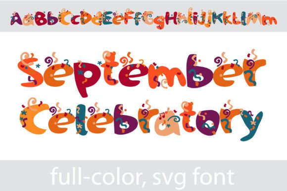 September Celebratory: A Vibrant Color Font for Web Design