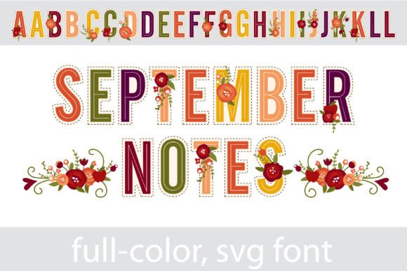 September Notes: A Color Font for Editorial Design